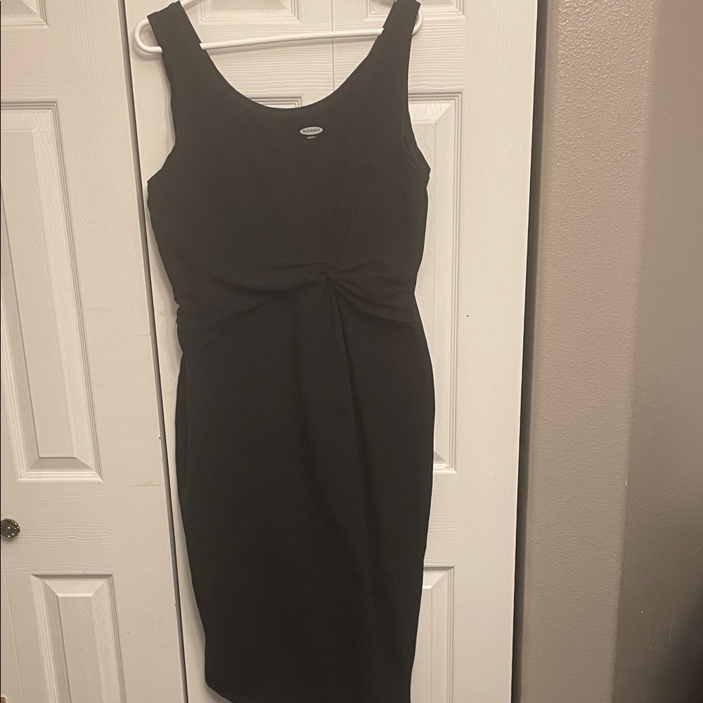 Old Navy Maternity Black Midi Dress